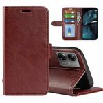 For Motolora Moto G14 R64 Texture Horizontal Flip Leather Phone Case(Brown)
