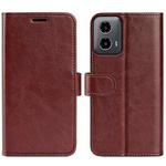 For Motolora Moto G34 R64 Texture Horizontal Flip Leather Phone Case(Brown)