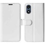 For Motorola Moto G Play 2024 R64 Texture Horizontal Flip Leather Phone Case(White)