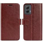 For Motorola Moto G Power 5G 2024 R64 Texture Horizontal Flip Leather Phone Case(Brown)