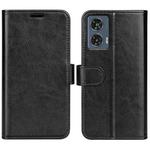 For Motorola Edge 50 Fusion R64 Texture Horizontal Flip Leather Phone Case(Black)