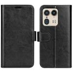 For Motorola Edge 50 Ultra R64 Texture Horizontal Flip Leather Phone Case(Black)