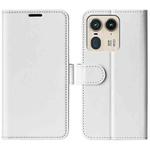 For Motorola Edge 50 Ultra R64 Texture Horizontal Flip Leather Phone Case(White)