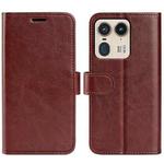 For Motorola Edge 50 Ultra R64 Texture Horizontal Flip Leather Phone Case(Brown)