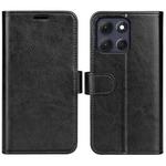 For Motorola Moto G86 5G R64 Texture Horizontal Flip Leather Phone Case(Black)