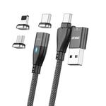 ENKAY 6-in-1 PD100W USB-A / Type-C to Type-C / 8 Pin / Micro USB Magnetic Fast Charging Cable, Cable Length:1m(Black)