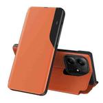 For Xiaomi Redmi Note 14 5G Attraction Flip Holder Leather Phone Case(Orange)