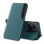 For Redmi Note 14 4G 163.25mm Attraction Flip Holder Leather Phone Case(Green)