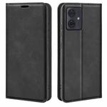 For Motorola Moto G54 Retro-skin Magnetic Suction Leather Phone Case(Black)