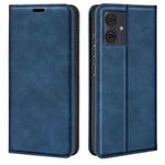 For Motorola Moto G54 Retro-skin Magnetic Suction Leather Phone Case(Dark Blue)