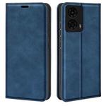 For Motorola Moto G24 Retro-skin Magnetic Suction Leather Phone Case(Dark Blue)