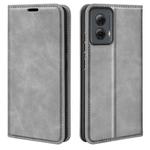 For Motorola Moto G Power 5G 2024 Retro-skin Magnetic Suction Leather Phone Case(Grey)