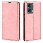 For Motorola Edge 50 Fusion Retro-skin Magnetic Suction Leather Phone Case(Pink)