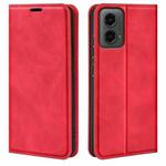 For Motorola Moto G 5G 2024 Retro-skin Magnetic Suction Leather Phone Case(Red)