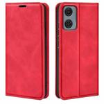 For Motorola Moto G24 Power Retro-skin Magnetic Suction Leather Phone Case(Red)