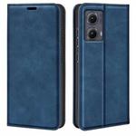 For Motorola Edge 5G 2024 Retro-skin Magnetic Suction Leather Phone Case(Dark Blue)