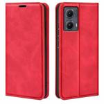 For Motorola Edge 5G 2024 Retro-skin Magnetic Suction Leather Phone Case(Red)