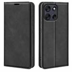 For Motorola Moto G56 5G / G66Y Retro-skin Magnetic Suction Leather Phone Case(Black)