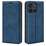 For Motorola Moto G56 5G / G66Y Retro-skin Magnetic Suction Leather Phone Case(Dark Blue)