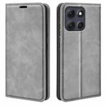For Motorola Moto G86 5G Retro-skin Magnetic Suction Leather Phone Case(Grey)