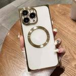 For iPhone 11 Pro Square Magsafe Electroplating TPU Phone Case(Golden)