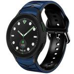 For Samsung Galaxy watch 5 Pro Golf Edition Curved Texture Silicone Watch Band(Dark Blue+Black)