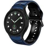 For Samsung Galaxy watch 5 Golf Edition Curved Texture Silicone Watch Band(Dark Blue+Black)