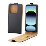 For Redmi Note 14 4G 164.84mm Vertical Flip Leather Phone Case with Card Slot(Black)