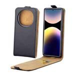 For Redmi Note 14 Pro 4G Vertical Flip Leather Phone Case with Card Slot(Black)