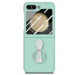 For Samsung Galaxy Z Flip5 5G Skin-Sensitive Integrated Ring Phone Case(Teal)