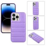 For  iPhone 15 Pro Max Down Jacket Airbag Shockproof Phone Case(Purple)