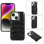For iPhone 15 Plus Down Jacket Airbag Shockproof Phone Case(Black)