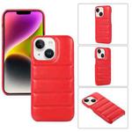 For iPhone 15 Plus Down Jacket Airbag Shockproof Phone Case(Red)