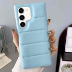 For Samsung Galaxy S22 5G Down Jacket Airbag Shockproof Phone Case(Blue)