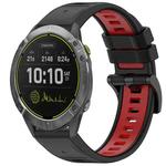 For Garmin Enduro Sports Two-Color Quick Release Silicone Watch Band(Black+Red)