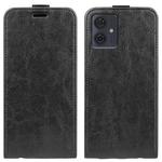 For Motorola Moto G54 R64 Texture Single Vertical Flip Leather Phone Case(Black)