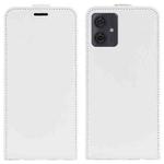 For Motorola Moto G54 R64 Texture Single Vertical Flip Leather Phone Case(White)