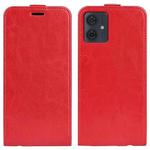 For Motorola Moto G54 R64 Texture Single Vertical Flip Leather Phone Case(Red)