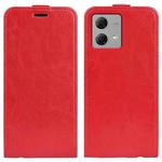 For Motorola Moto G84 R64 Texture Single Vertical Flip Leather Phone Case(Red)