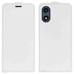 For Motorola Moto G Play 2024 R64 Texture Single Vertical Flip Leather Phone Case(White)