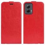 For Motorola Moto G Power 5G 2024 R64 Texture Single Vertical Flip Leather Phone Case(Red)
