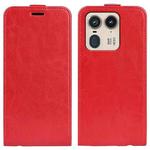 For Motorola Edge 50 Ultra R64 Texture Single Vertical Flip Leather Phone Case(Red)