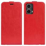 For Motorola Moto G85 5G R64 Texture Single Vertical Flip Leather Phone Case(Red)