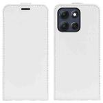 For Motorola Moto G86 5G R64 Texture Single Vertical Flip Leather Phone Case(White)