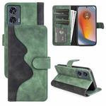 For Motolora Moto G54 Stitching Horizontal Flip Leather Phone Case(Green)