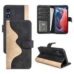 For Motolora Moto G24 Stitching Horizontal Flip Leather Phone Case(Black)