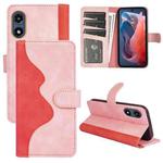 For Motolora Moto G24 Stitching Horizontal Flip Leather Phone Case(Red)