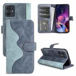 For Motolora Moto G Power 5G 2024 Stitching Horizontal Flip Leather Phone Case(Blue)