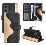 For Motolora Edge 5G 2024 Stitching Horizontal Flip Leather Phone Case(Black)