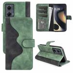 For Motolora Edge 5G 2024 Stitching Horizontal Flip Leather Phone Case(Green)